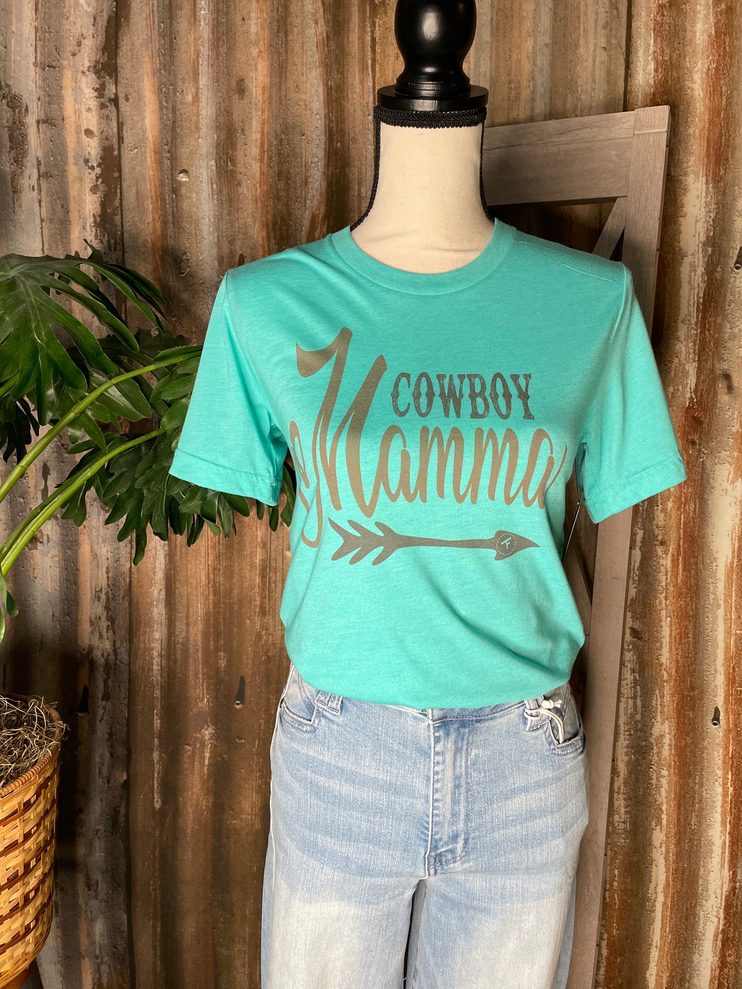 SHORT SLEEVE GRAPHIC AQUA T-SHIRT