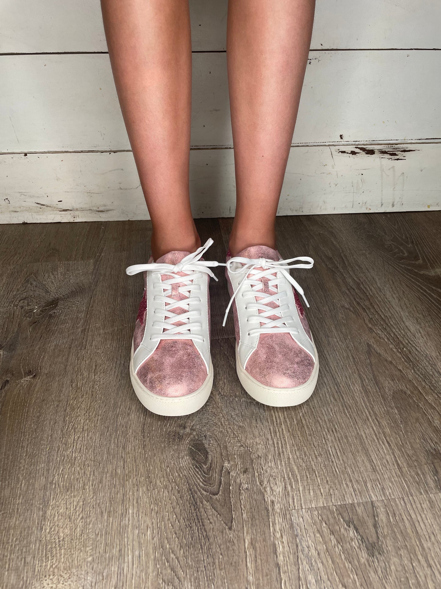 WOMENS PINK METALLIC FOOTWEAR