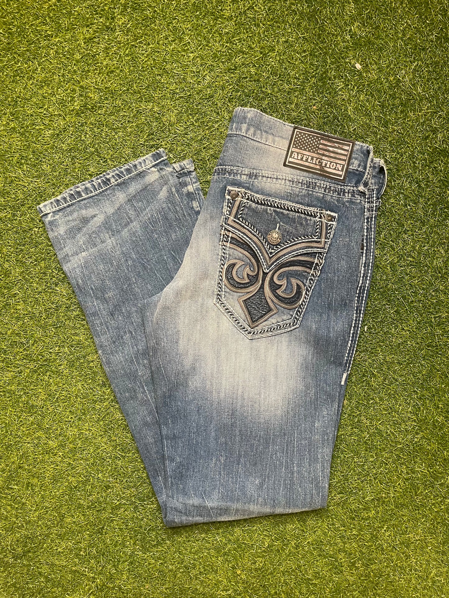 MEN’S AFFLICTION JEANS ACE FLEUR PHANTOM