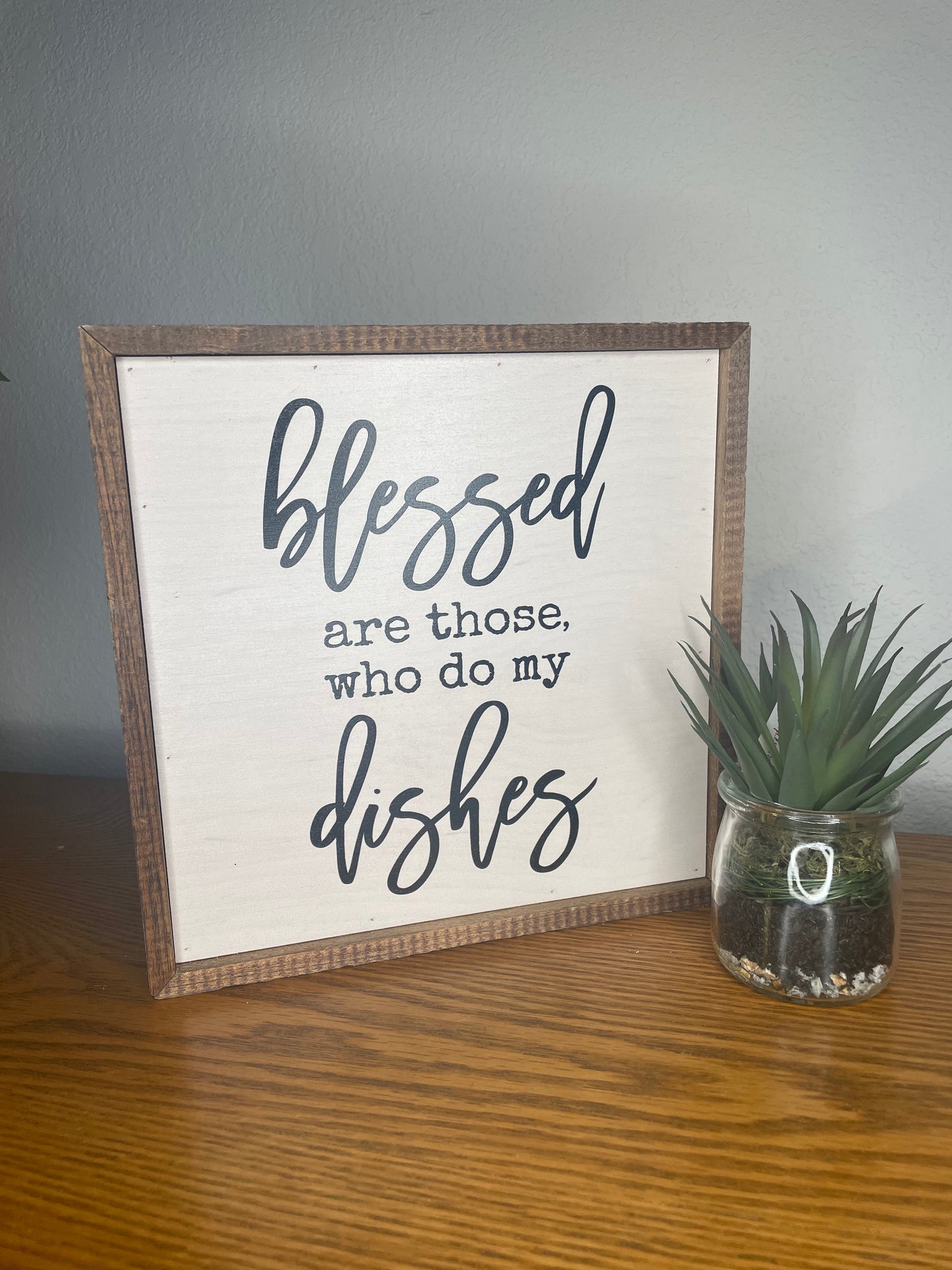 WOODEN FRAMED SIGN DISHES