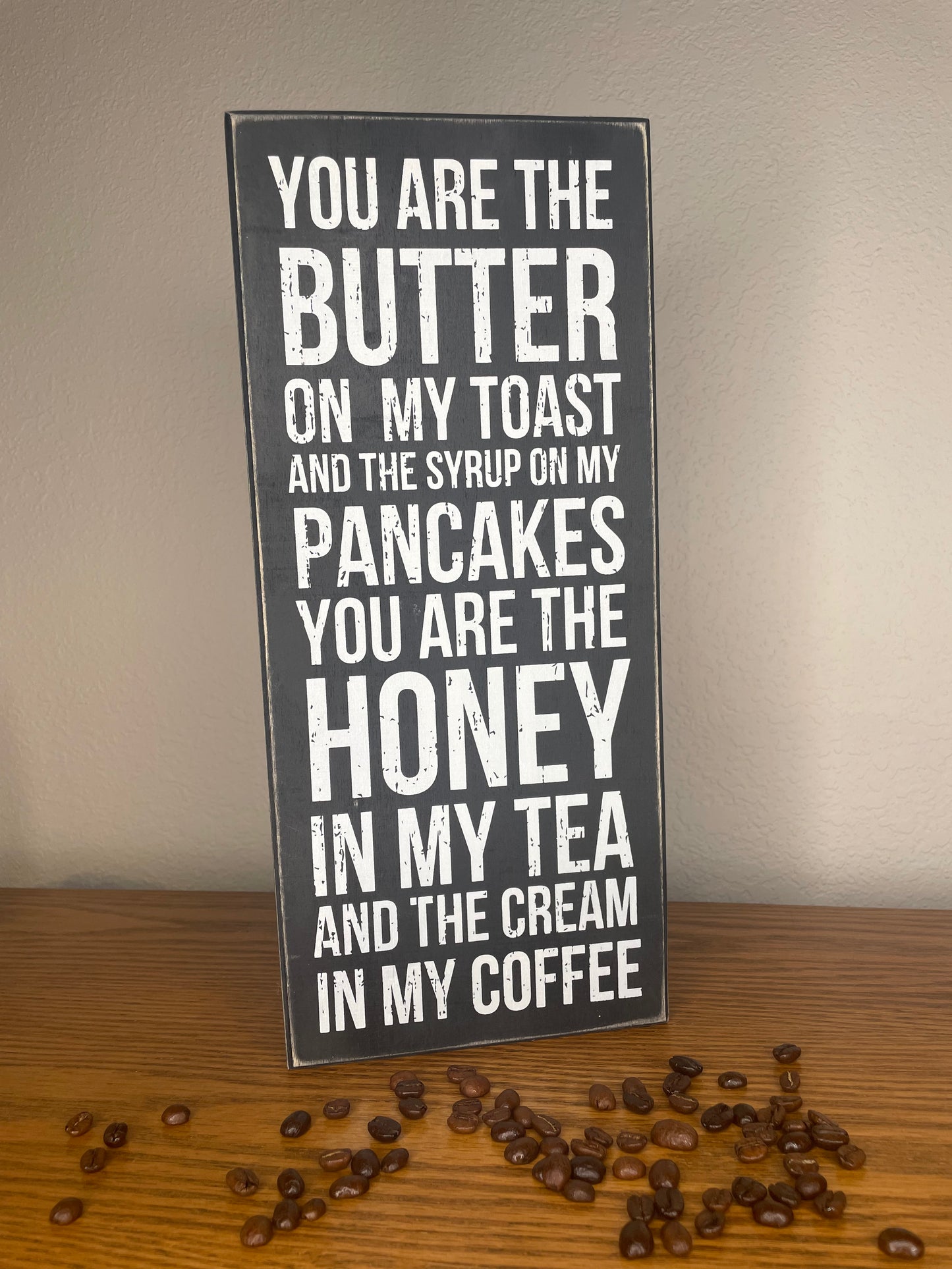 BLACK WOODEN BOX SIGN YOU ARE