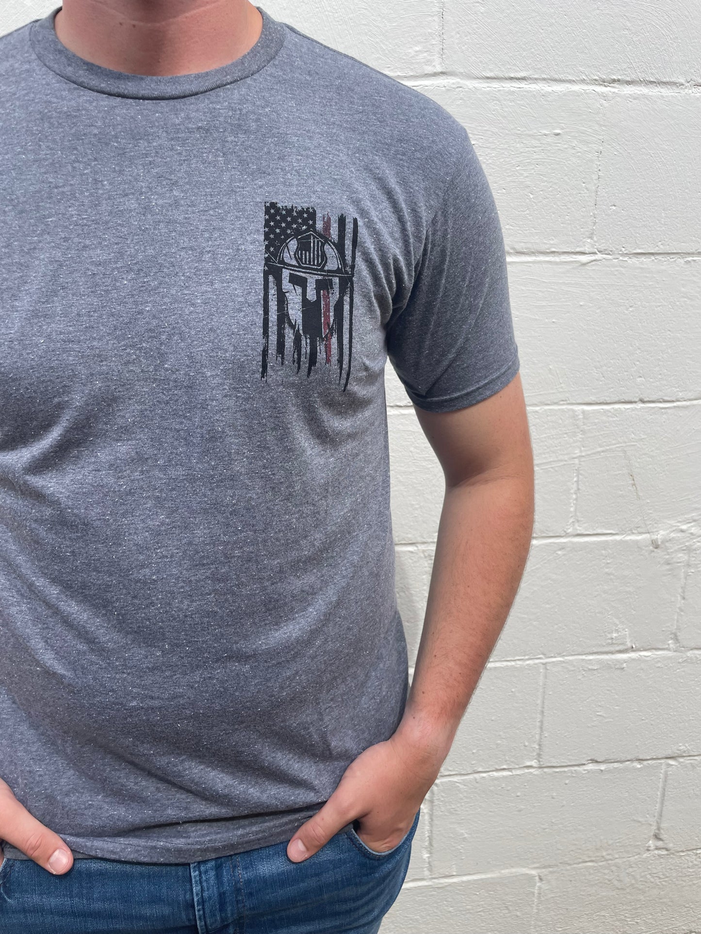 MEN'S GREY HEATHER GRAPHIC SHORT SLEEVE T-SHIRT