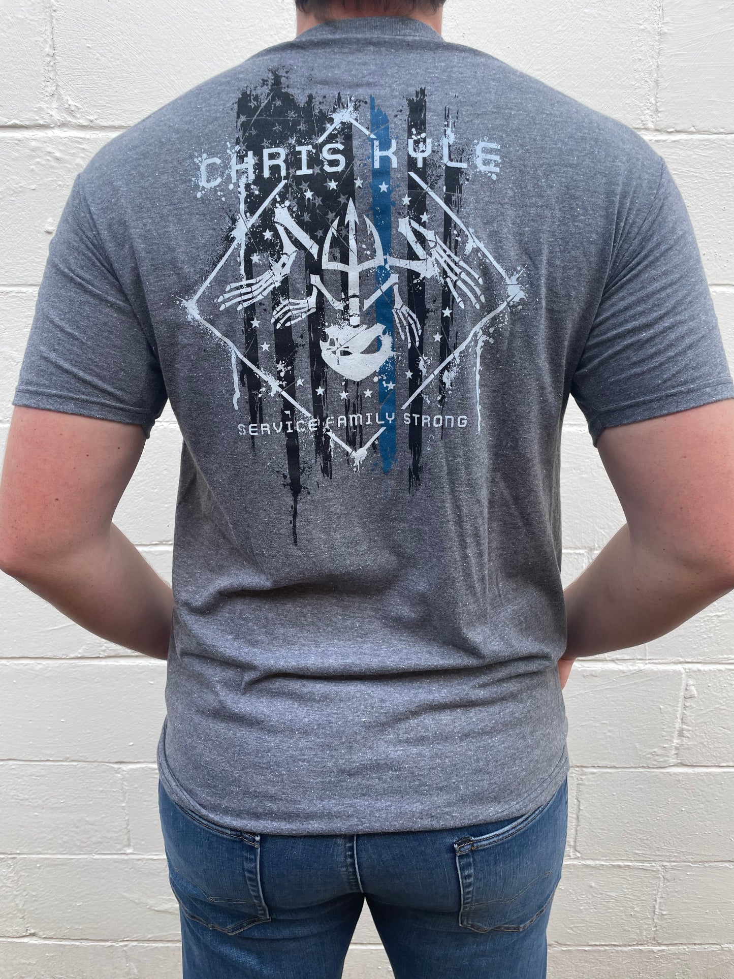 MEN'S MEDIUM GREY GRAPHIC SHORT SLEEVE T-SHIRT