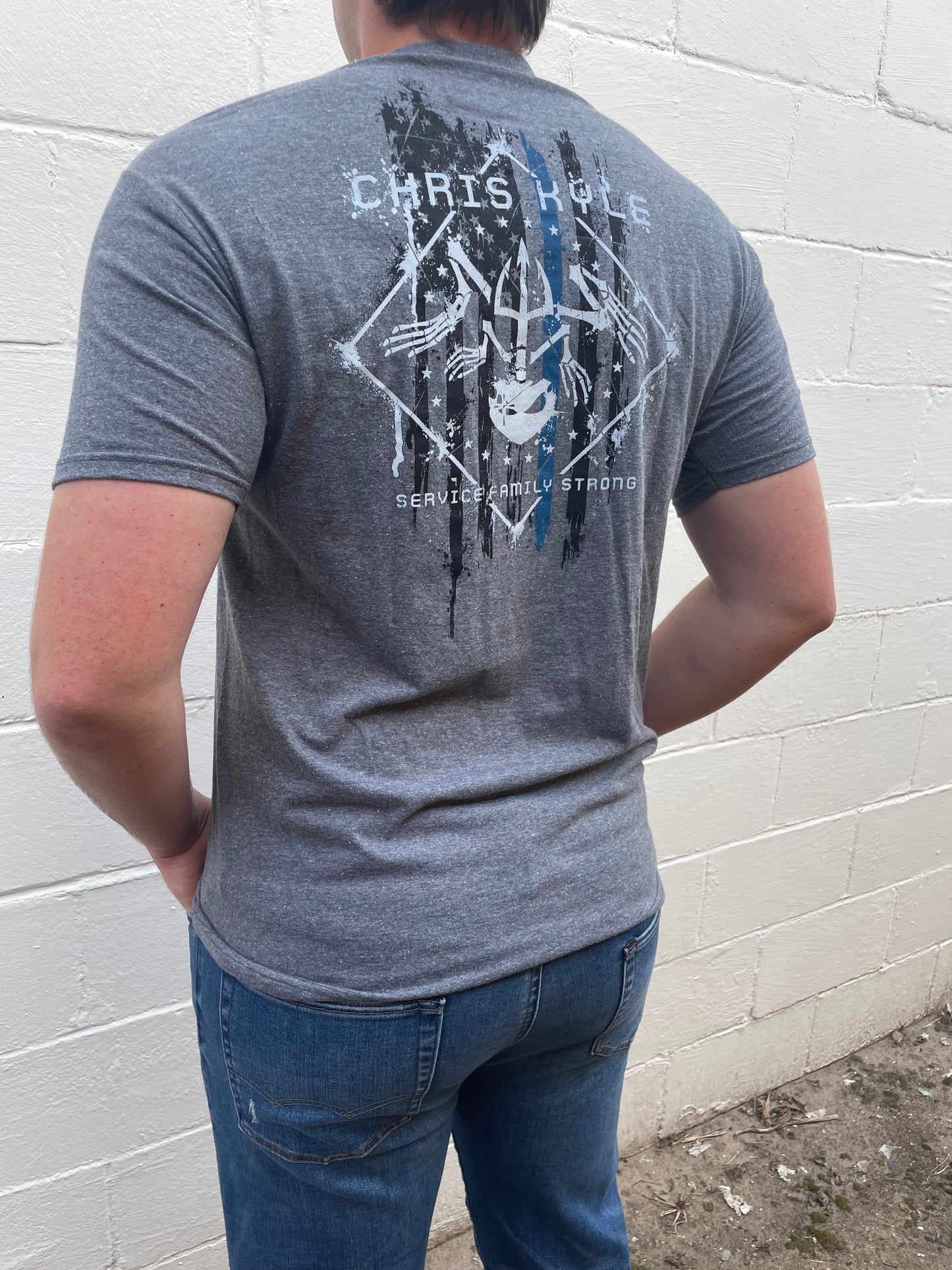 MEN'S MEDIUM GREY GRAPHIC SHORT SLEEVE T-SHIRT