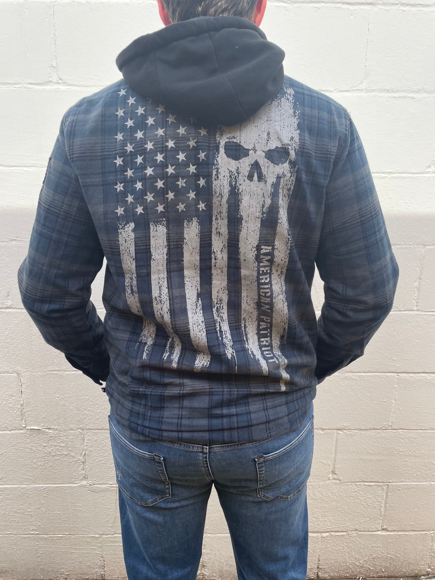 MEN'S PLAID LONG SLEEVE HOODIE