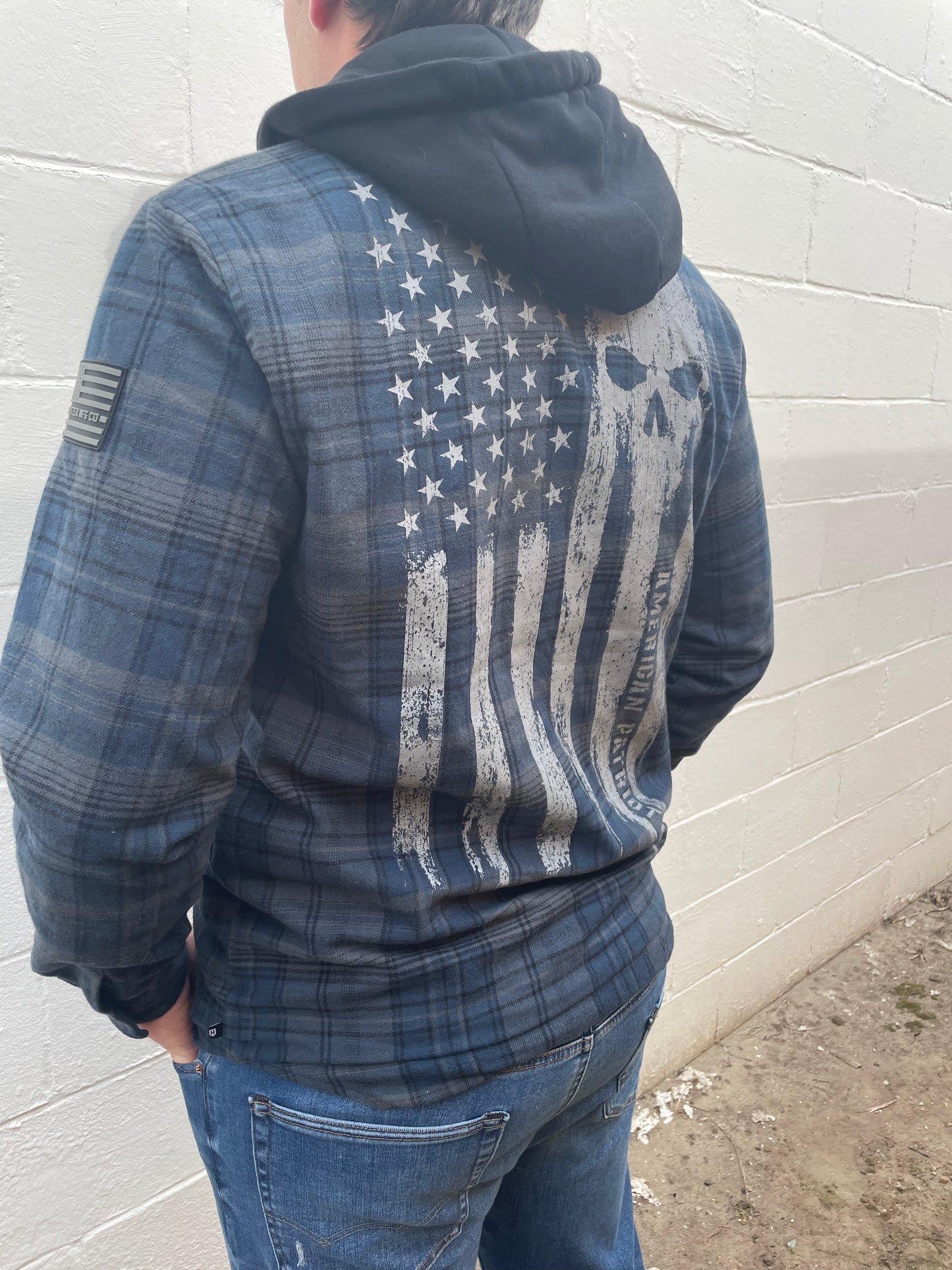 MEN'S PLAID LONG SLEEVE HOODIE
