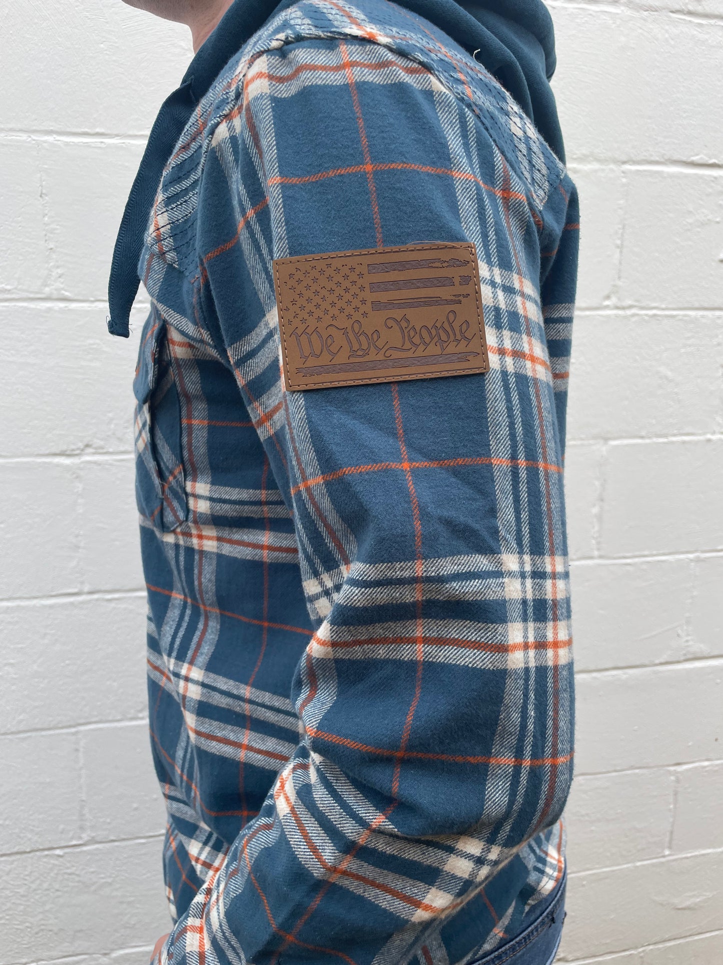 MEN'S HOODED FLANNEL LONG SLEEVE SHIRT