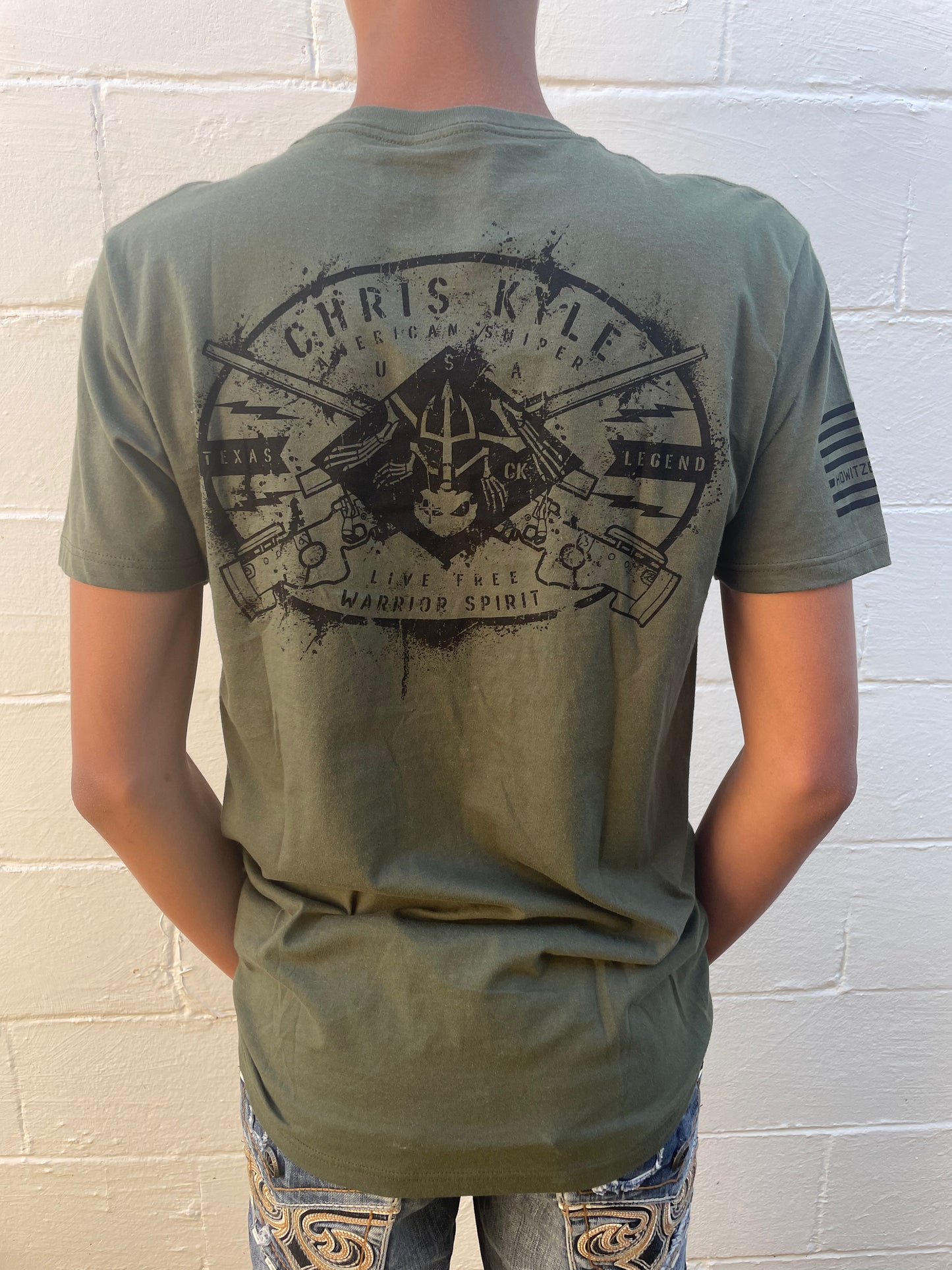 MEN'S OLIVE GRAPHIC SHORT SLEEVE T-SHIRT