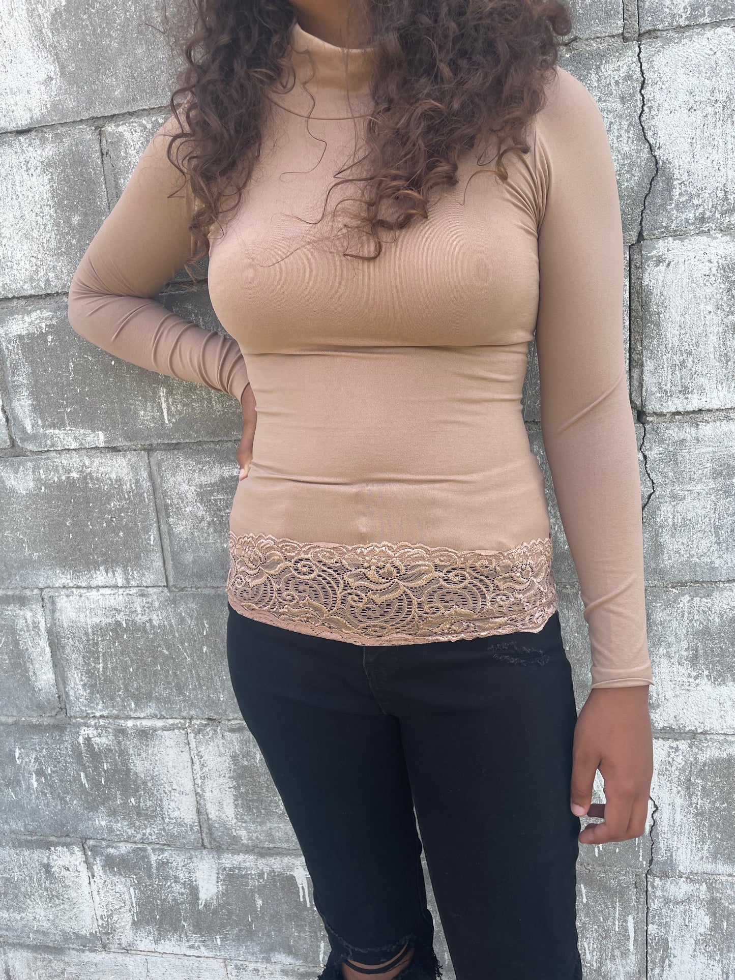 WOMENS BEIGE TOP