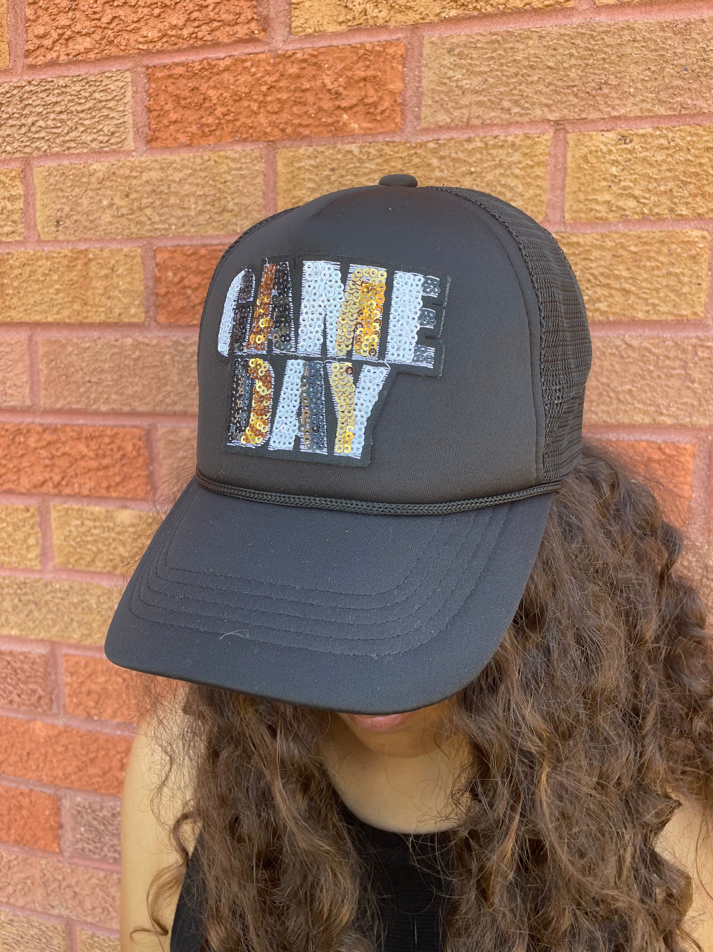 WOMENS SEQUIN GAME DAY CAP