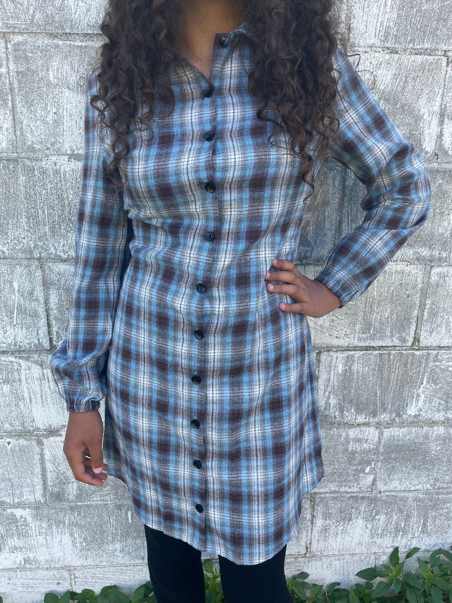 WOMENS FLANNEL SHIRT DRESS