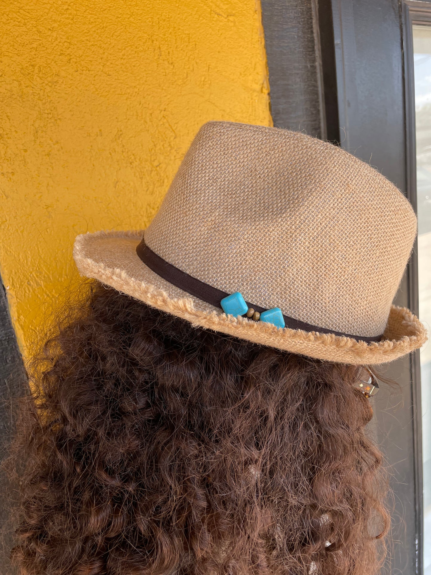 UNISEX JUTE FEDORA HAT
