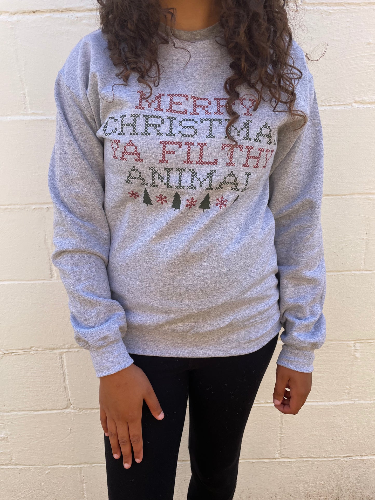 WOMEN'S GRAPHIC FLEECE SWEATSHIRT CHRISTMAS THEME