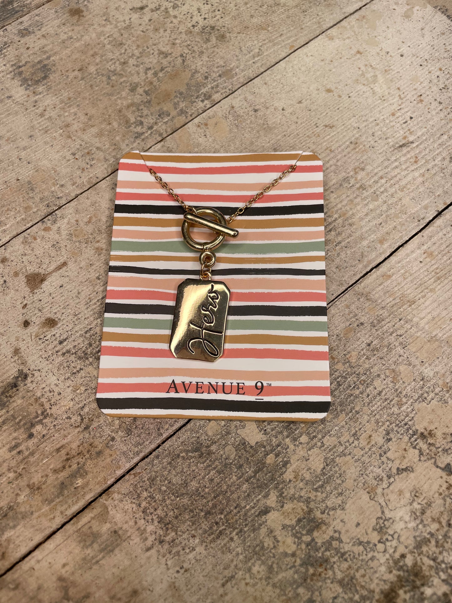 HERO SENTIMENT PENDANT NECKLACE