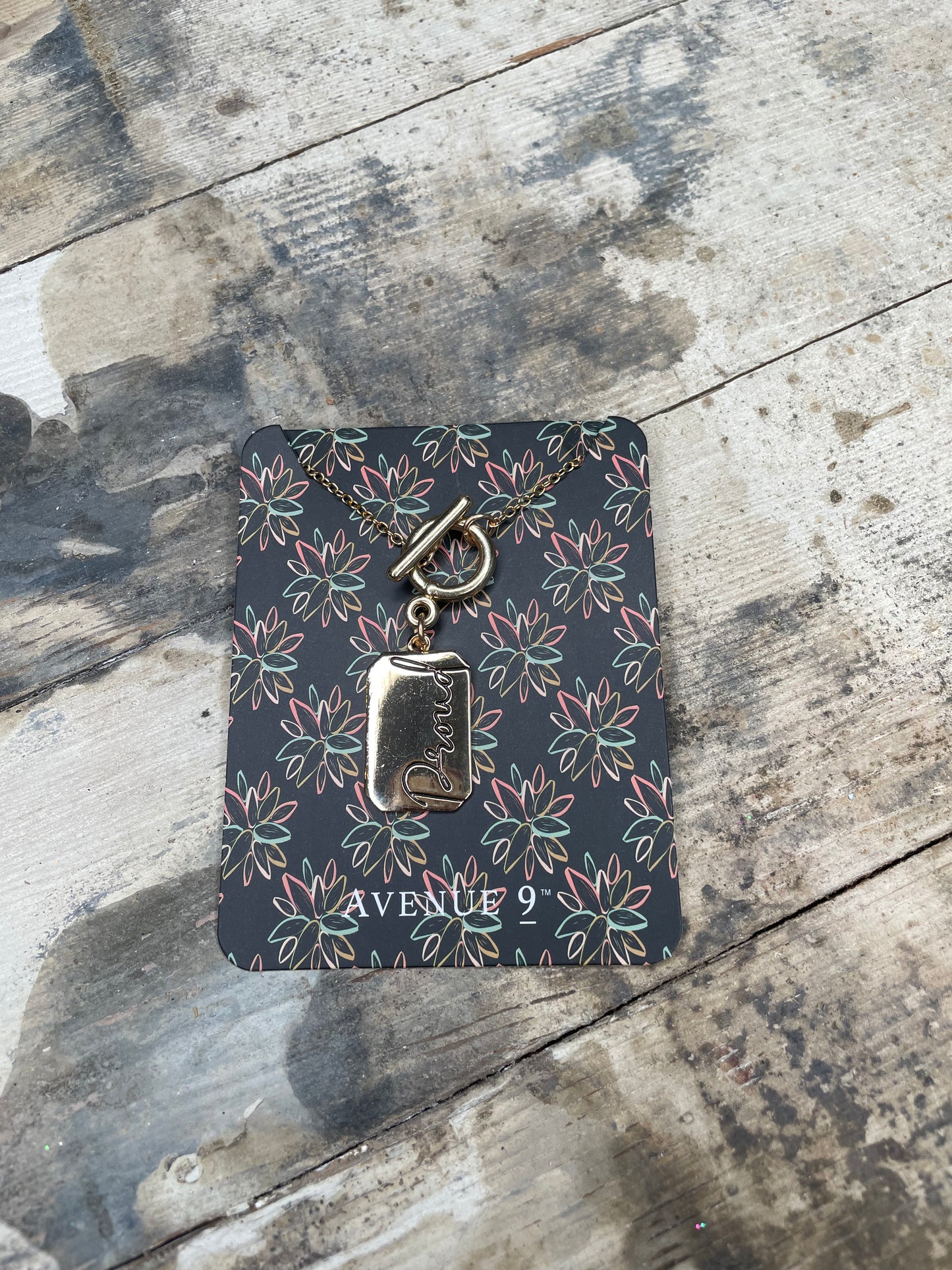 PROUD SENTIMENT PENDANT NECKLACE