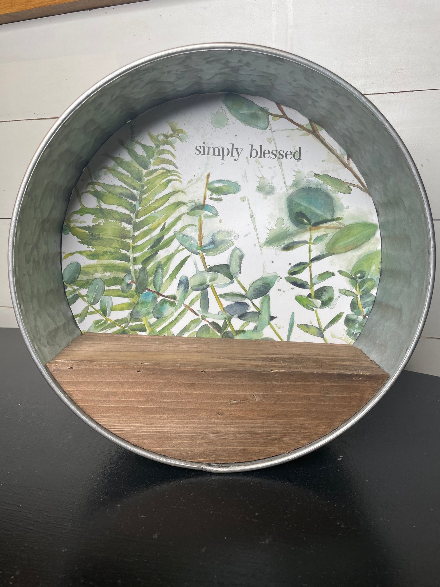 METAL SHELF GREENERY BLESSED