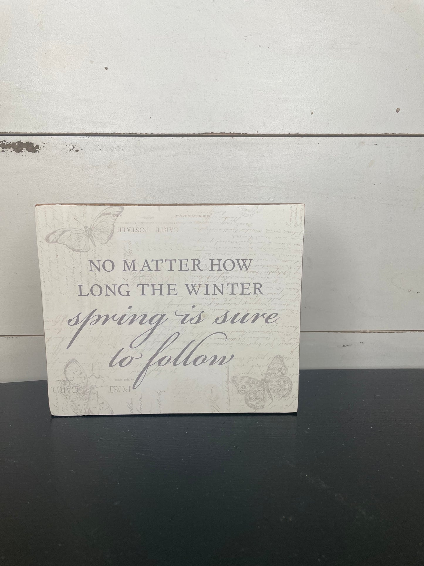 WOODEN BLOCK SIGN FRENCH COUNTRY SPRING