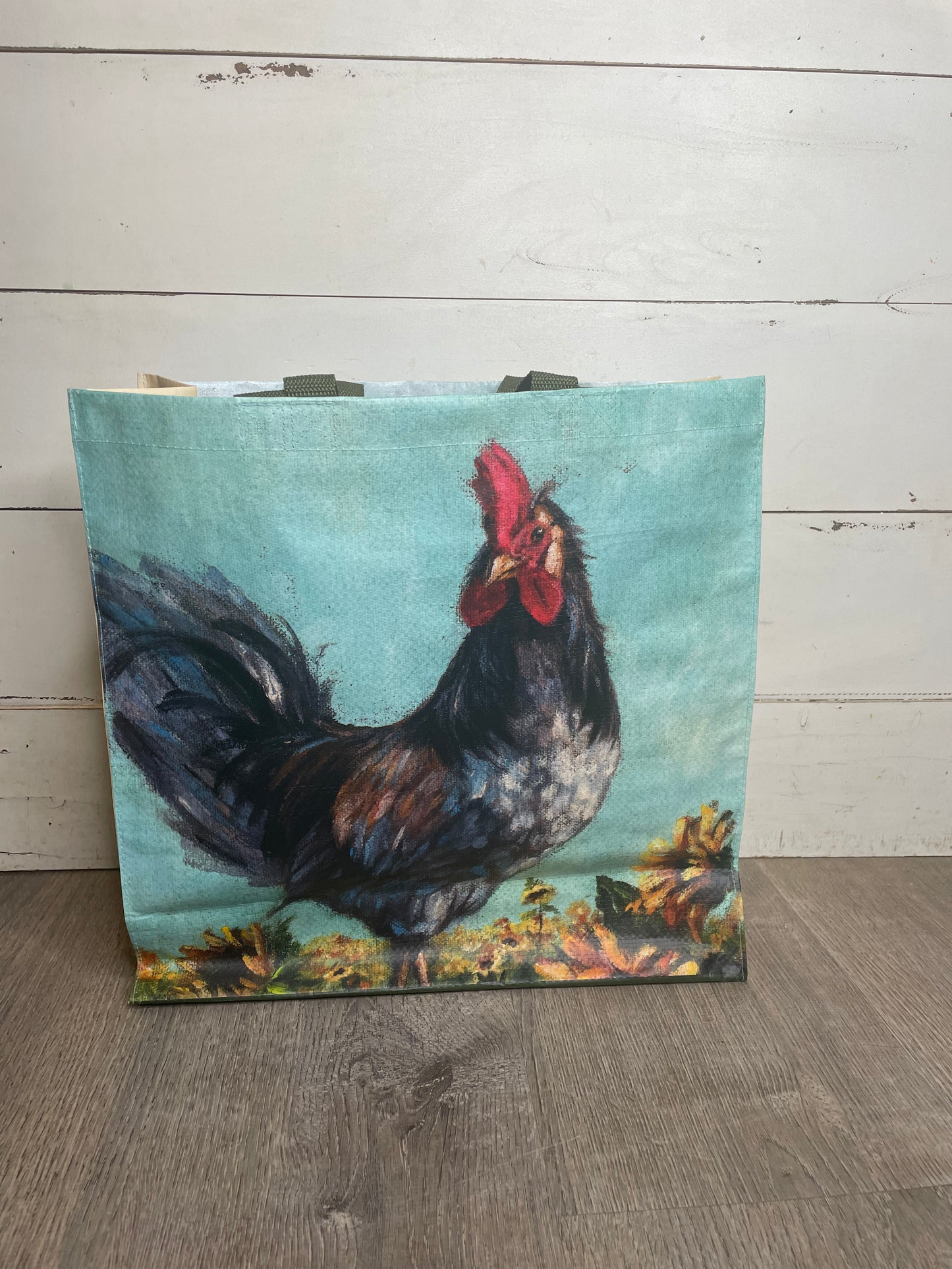 MARKET TOTE ROOSTER AND COW
