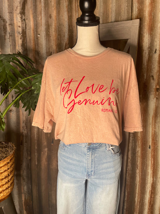 SHORT SLEEVE GRAPHIC BLUSH T-SHIRT