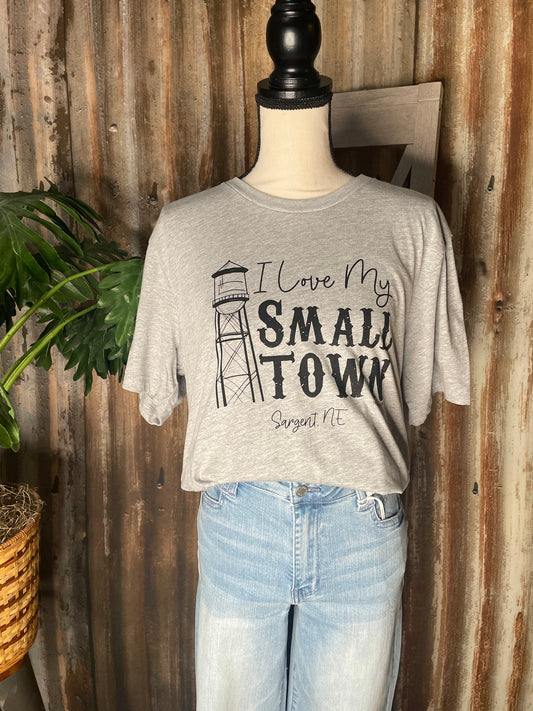 WOMENS GRAPHIC T-SHIRT I LOVE MY SMALL TOWN