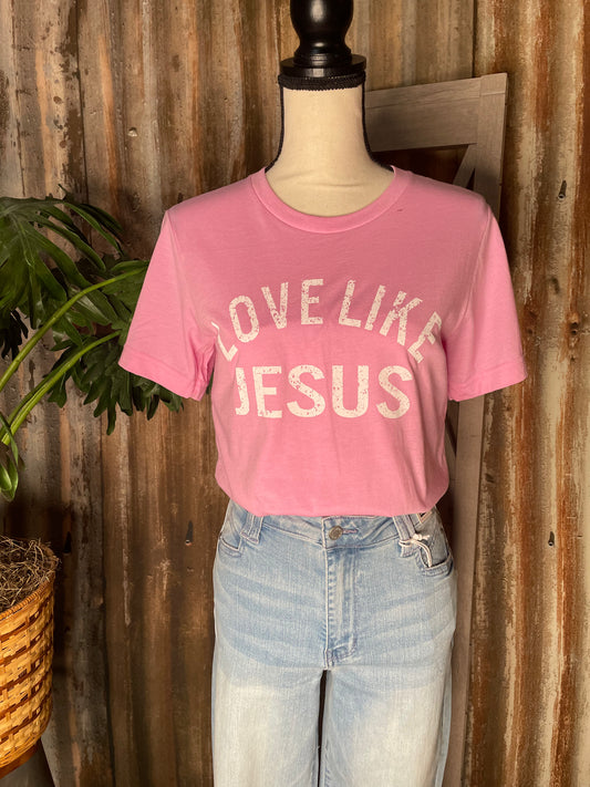 SHORT SLEEVE GRAPHIC PINK T-SHIRT