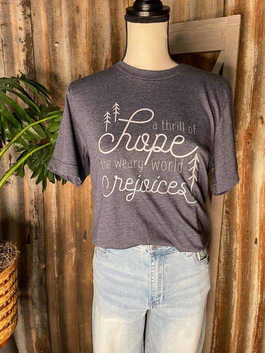 SHORT SLEEVE GRAPHIC BRUSHED NAVY T-SHIRT