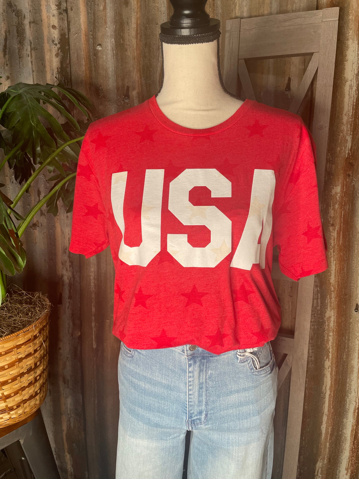 SHORT SLEEVE GRAPHIC RED STAR T-SHIRT