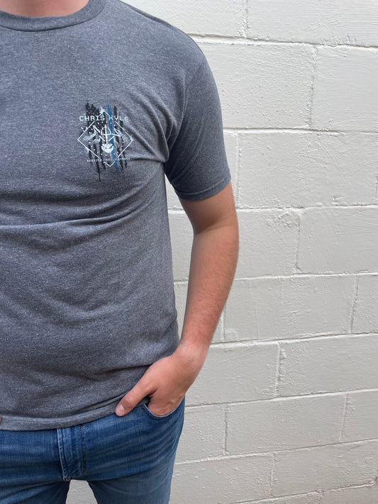 MEN'S MEDIUM GREY GRAPHIC SHORT SLEEVE T-SHIRT