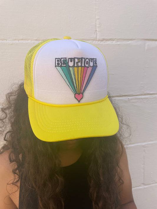 WOMENS BE UNIQUE YELLOW BALL CAP