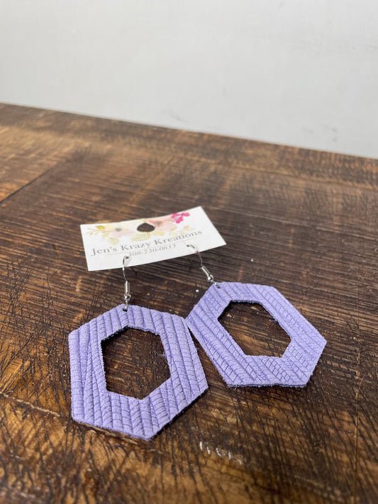 LAVENDAR GEOMETRIC EARRINGS