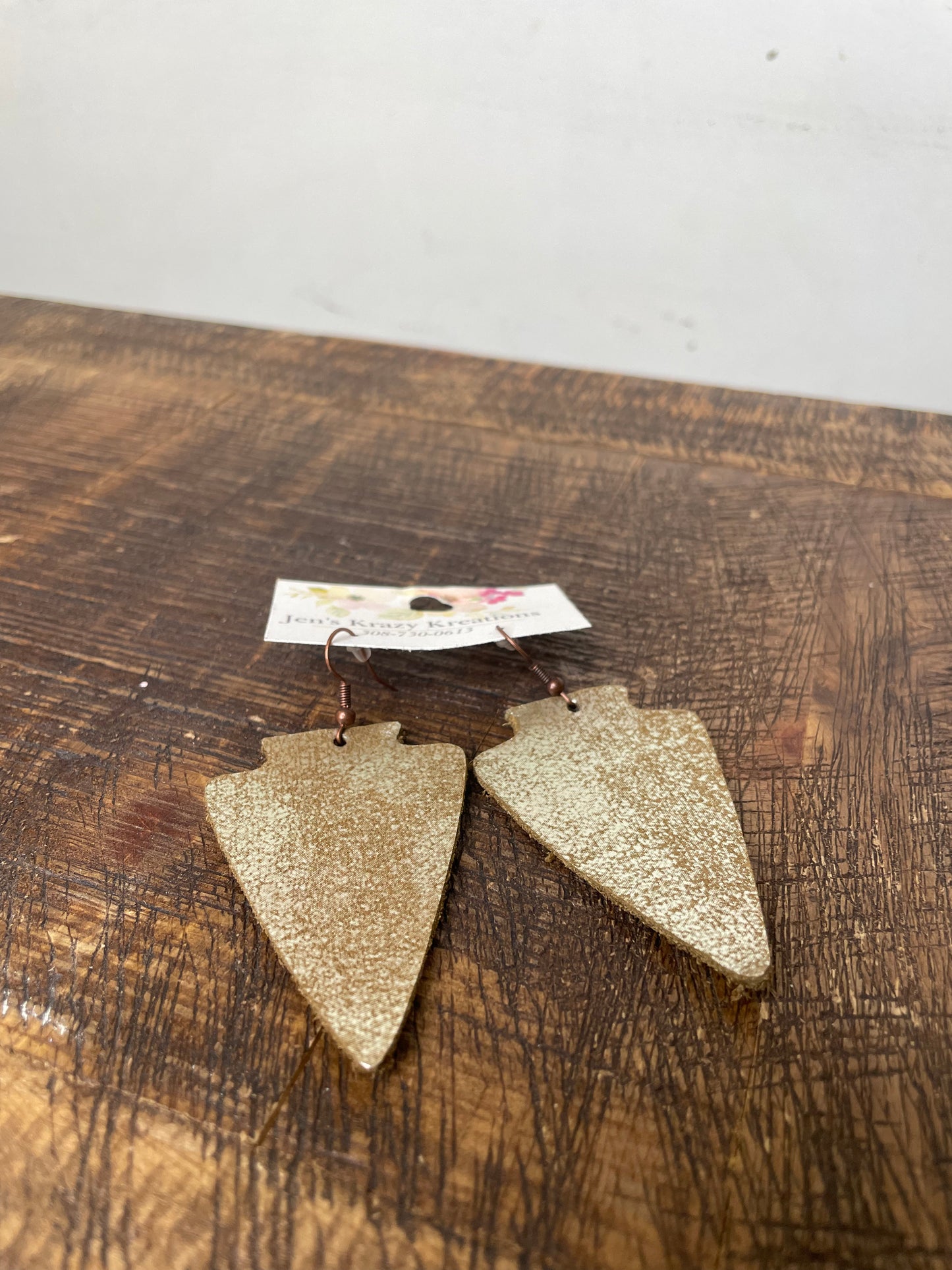FAUX LEATHER "BRUSHED METAL" EARRINGS