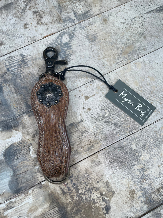 HAIRON AND LEATHER KEY FOB