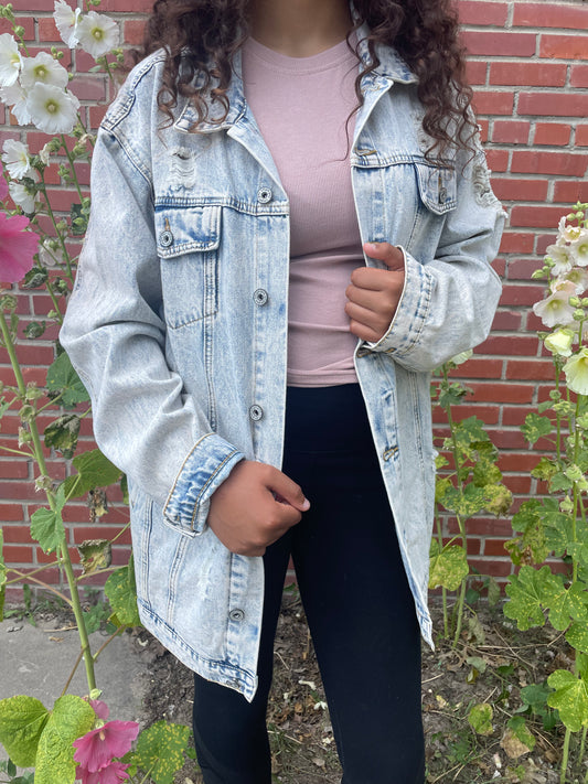 WOMEN'S STONEWASHED DENIM JACKET