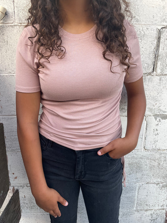 WOMENS BABY PINK TOP