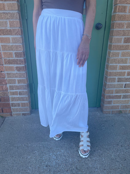 WOMEN'S WHITE GYPSY SKIRT