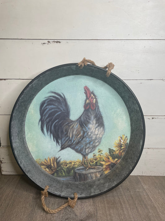 METAL TRAY ROOSTER