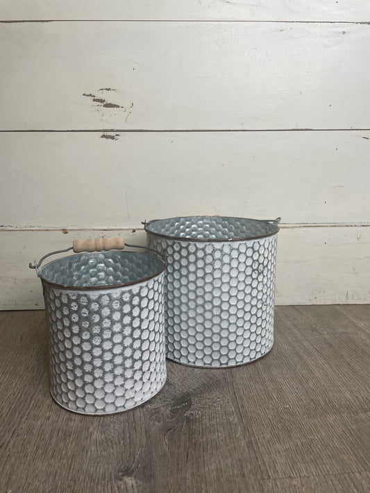 METAL BUCKET SET HONEYCOMB